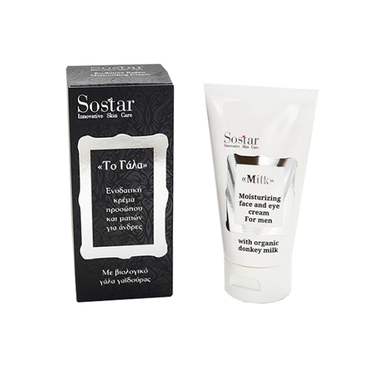 Sostar "The Milk" Men's Moisturizing Face & Eye Cream with Organic Donkey Milk  50 ml