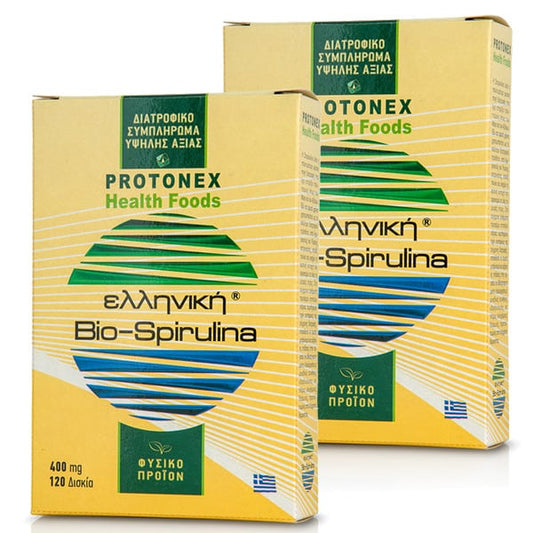 2x Protonex Greek Bio-Spirulina 400mg  2x120 tableta