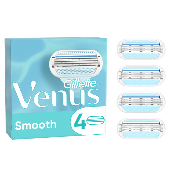 Gillette Venus Smooth Women's Razor Blade Refills  4 copë