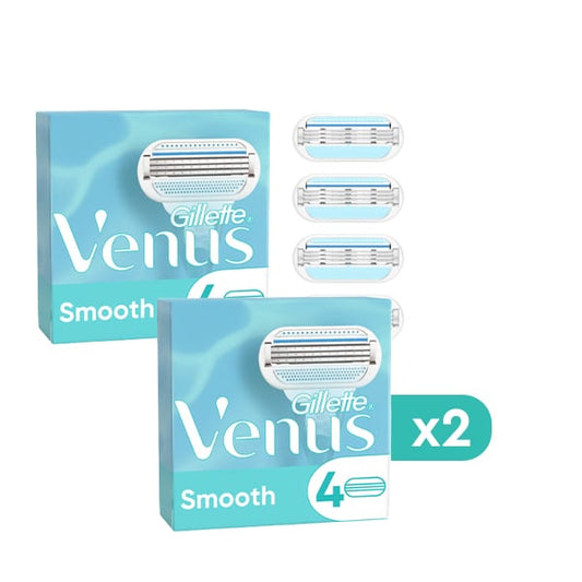 2x Gillette Venus Smooth Women's Razor Blade Refills  2x4 copë