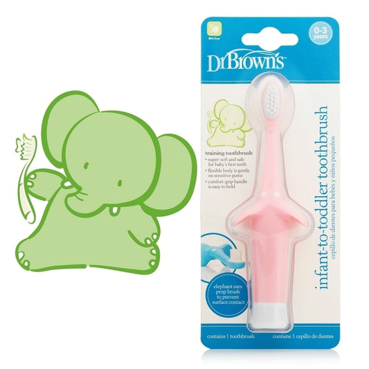 Dr. Brown's Infant to Toddler Toothbrush 0-3Y Pink HG 013  1 copë