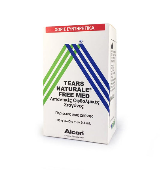Alcon Tears Naturale Free Med Eye Drops in disposable containers  30 x 0.4 ml