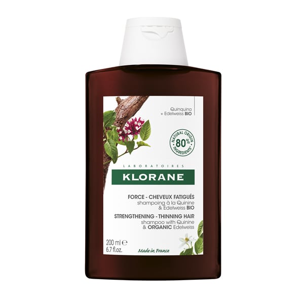 Klorane Strengthening - Thining Hair Loss Shampoo with Quinine & Organic Edelweiss  200 ml