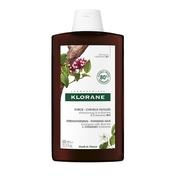 Klorane Strengthening - Thinning Hair Loss Shampoo with Quinine & Organic Edelweiss  400 ml