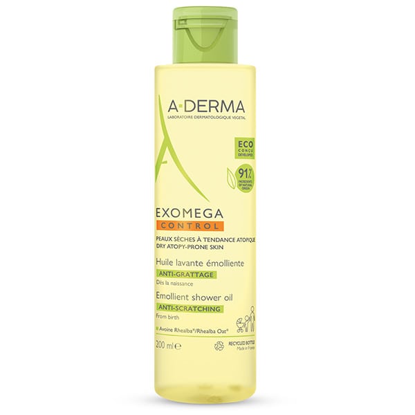A-Derma Exomega Control Emollient Shower Oil Against Itching  200 ml