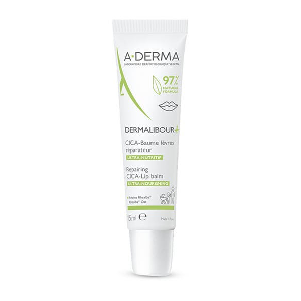 A-Derma Dermalibour+ Repairing Cica-Lip Balm Lip Balm for Chapped & Dry Lips  15 ml
