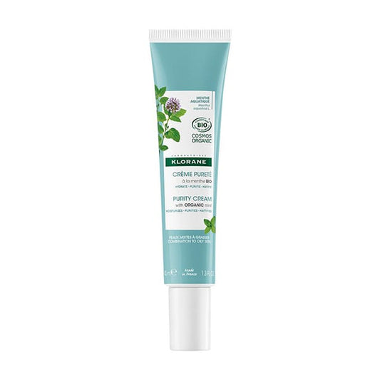 Klorane Purity Cream with Organic Mint for Combination to Oily Skin  40 ml