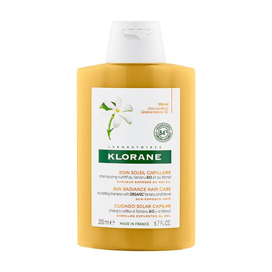 Klorane Sun Radiance Hair Care Shampoo with Organic Tamanu & Monoi  200 ml