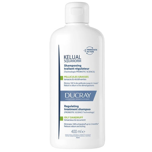 Ducray Kelual Squanorm Regulating Treatment Shampoo for Oily Dandruff  400 ml