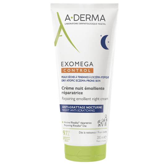 A-Derma Exomega Control Repairing Emollient Night Cream  200 ml