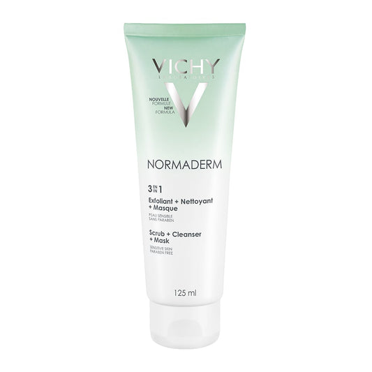 Vichy Normaderm 3in1 Scrub, Cleanser & Mask for Sensitive Skin  125 ml