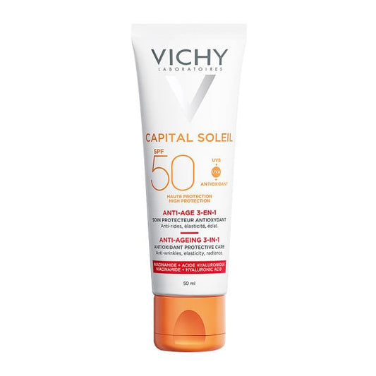 Vichy Capital Soleil Anti-Ageing 3-in-1 Antioxidant Protective Care SPF50  50 ml
