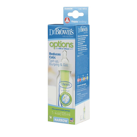 Dr. Brown's Options SB 41005 Plastic Baby Bottle with Narrow Neck & Silicone Teat  120 ml