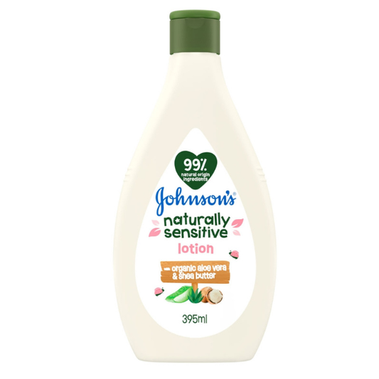Johnson's Naturally Sensitive Lotion Crema Liquida Aloe Vera  395 ml