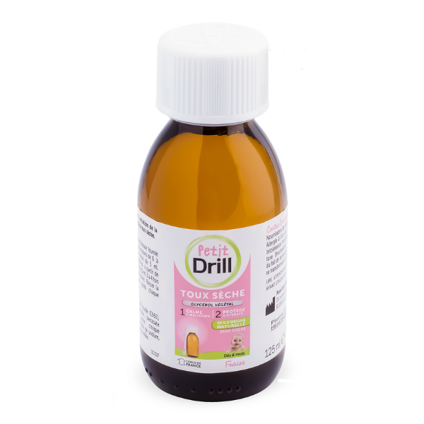 Pierre Fabre Petit Drill Dry Cough Syrup Strawberry Flavor 6m-6Y  125 ml