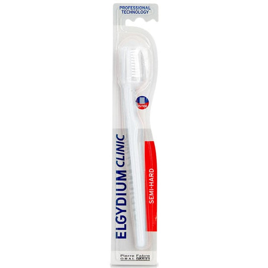 Elgydium Clinic Semi-Hard 25/100 Toothbrush  1 copë - 008 E bardhë