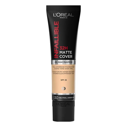 L'Oreal Paris Infallible 24h Matte Cover Foundation  30ml - 130 Bezhë e Vërtetë
