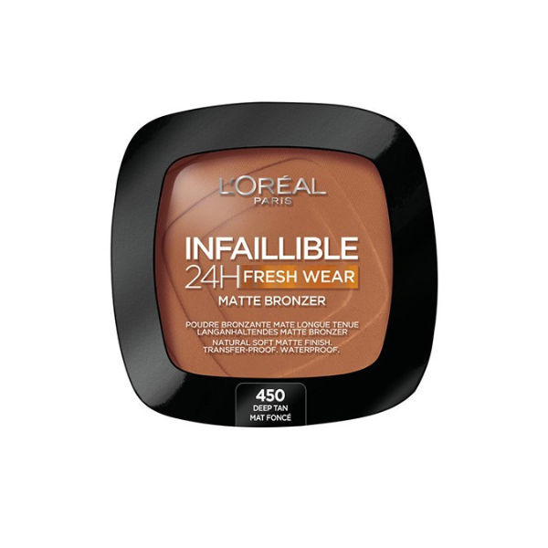 L'Oreal Paris Infallible 24h Fresh Wear Matte Bronzer  9g - 450 Deep Tam