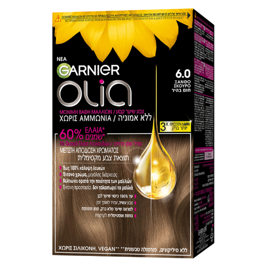 Garnier Olia Permanent Hair Dye No6.0 Dark Blonde  60g