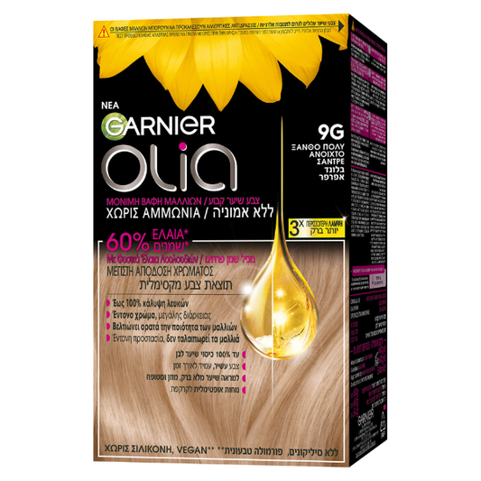 Garnier Olia Permanent Hair Dye No9G Very Light Blonde Sandre  60g