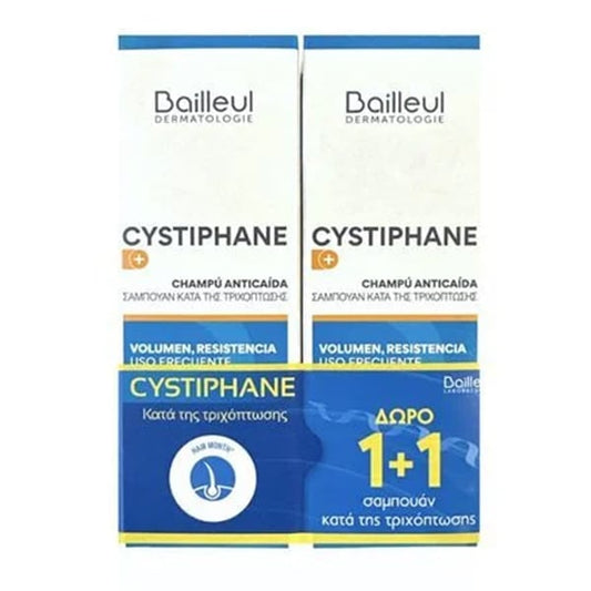 Bailleul Dermatologie Promo (1+1) Cystiphane Anti Hair Loss Shampoo  2x200ml