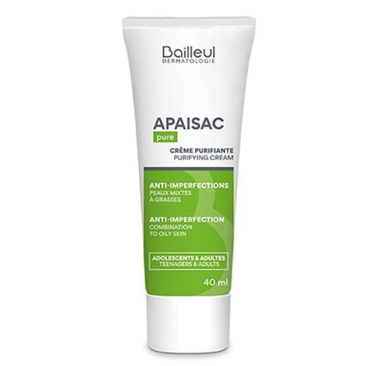 Bailleul Dermatologie Apaisac Pure Purifying Cream for Combination to Oily Skin  40 ml