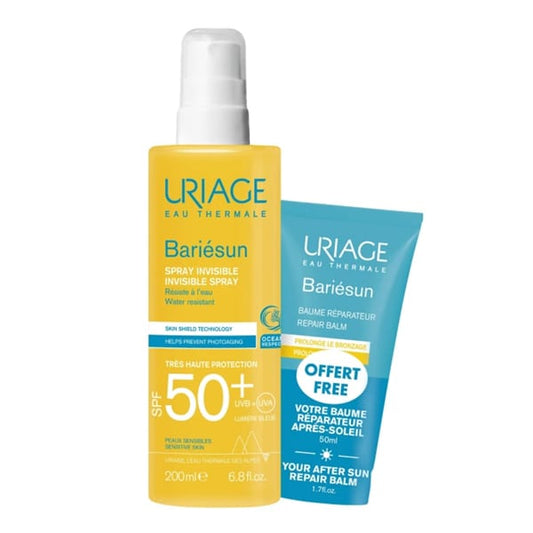 Uriage Promo Bariesun Invisible Spray SPF50+, 200ml & Free Bariesun Repair Balm, 50ml  1 set