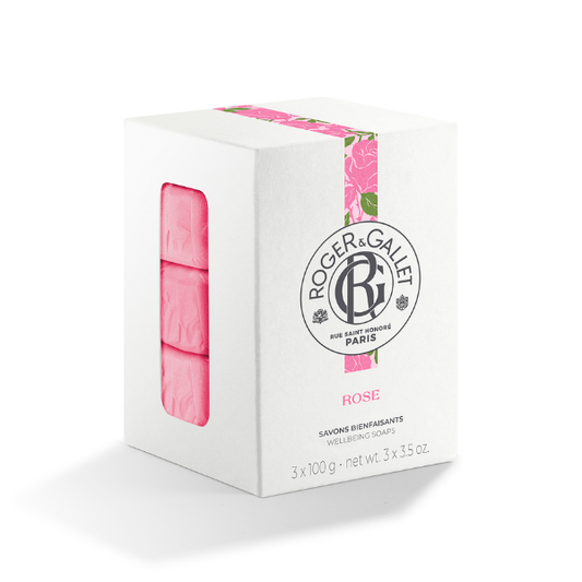 Roger&Gallet Rose Wellbeing Soap, 3x100g  1 set