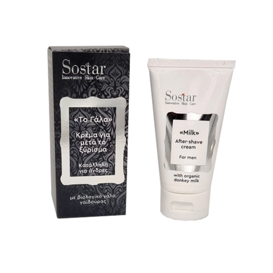 Sostar "The Milk" Men's Moisturizing After Shave Cream with Organic Donkey Milk  50 ml