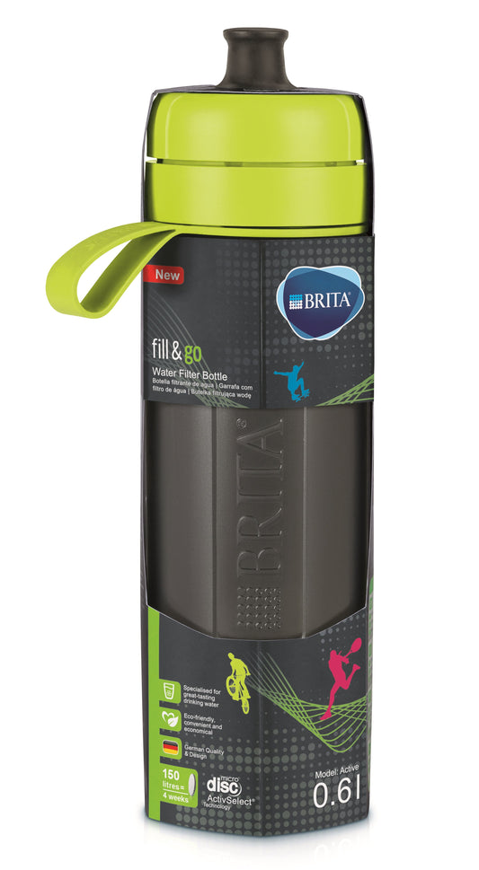 Brita Fill & Go Active Water Bottle Bottle with Filter Lime  600 ml
