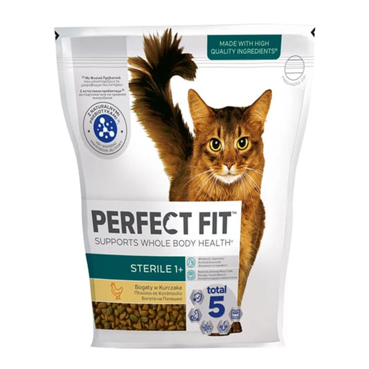 Perfect Fit Sterile Complete Dry Food for Cats with Chicken  750g