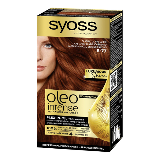 Syoss Oleo Intense 5-77 Hair Dye Light Brown Intense Copper  1 copë