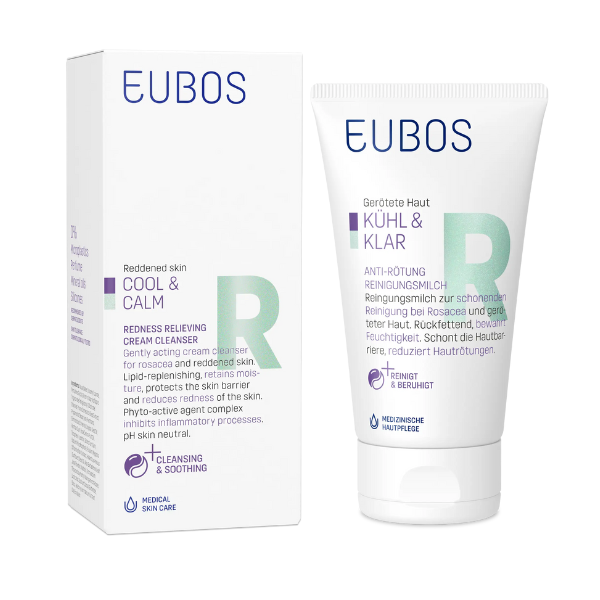 Eubos Cool & Calm Redness Relieving Cream Cleanser for Reddened Skin  150 ml