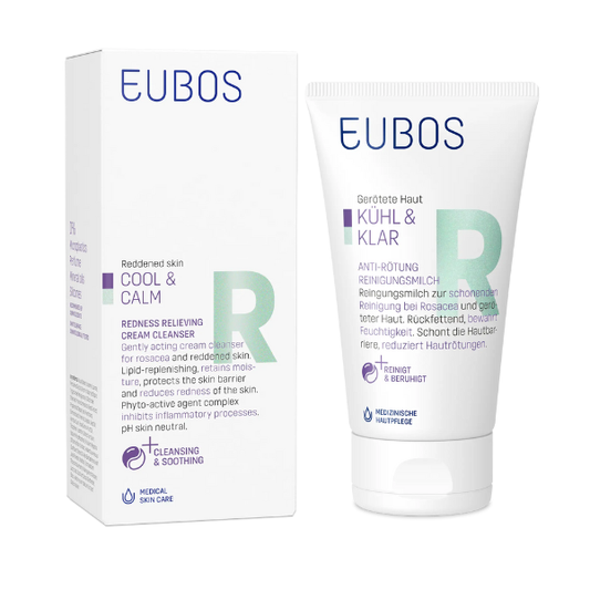 Eubos Cool & Calm Redness Relieving Cream Cleanser for Reddened Skin  150 ml