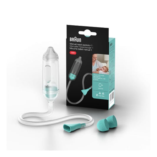 Braun Manual Nasal Aspirator 1 with 2 Accessories 0m+ (BNA050EU)  1 copë
