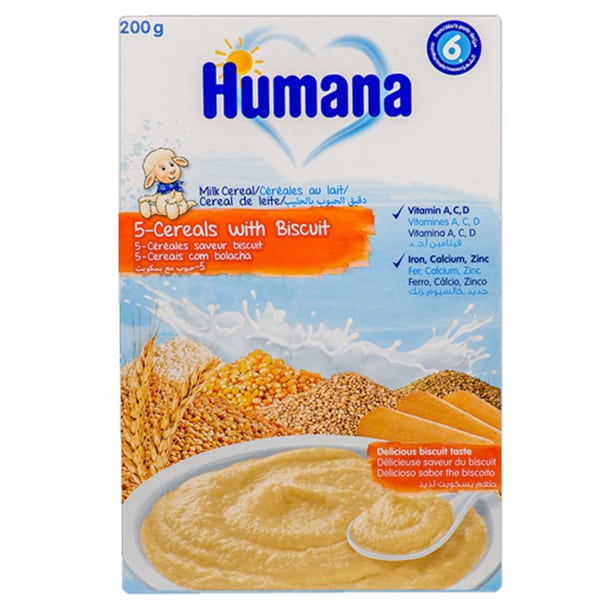 Humana Baby Meal 5 Cereals & Biscuit for 6m+  200gr