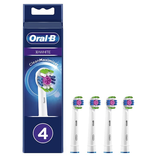 Oral-B 3D White Clean Maximiser Replacement Brush Heads  4 copë