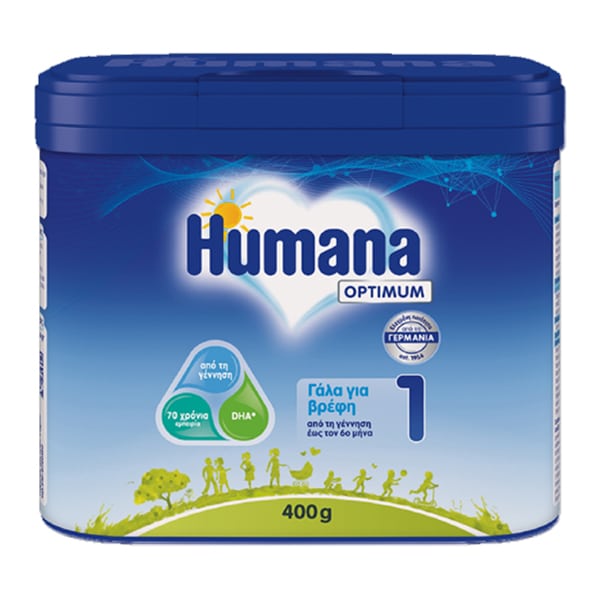 Humana Optimum Infant Milk 1 in Powder from the First Day to the 6th Month  400g