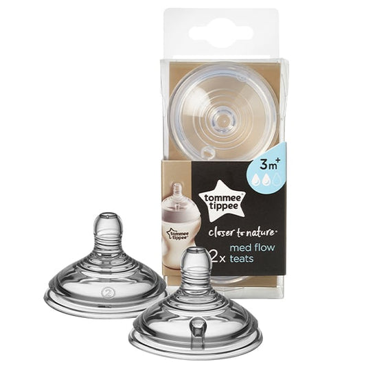 Tommee Tippee Closer to Nature Medium Flow Teats 3m+  2 copë