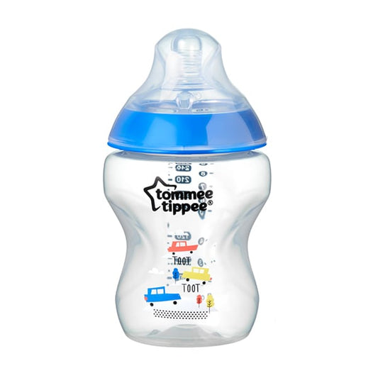 Tommee Tippee Closer to Nature Small Flow Baby Bottle with 0m+  260ml - Blu-Blu