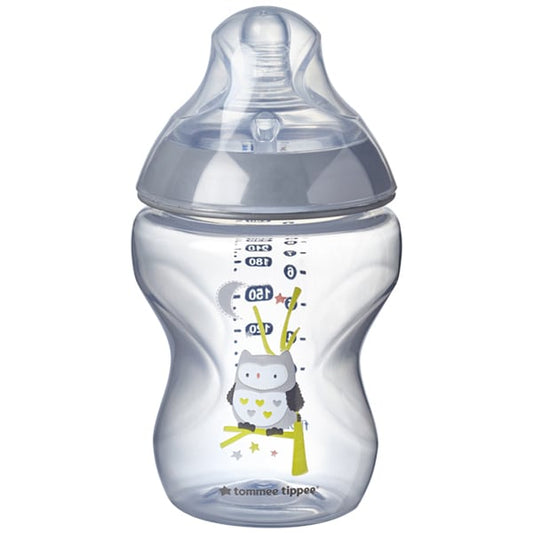 Tommee Tippee Closer to Nature Small Flow Baby Bottle with 0m+  260ml - Gri