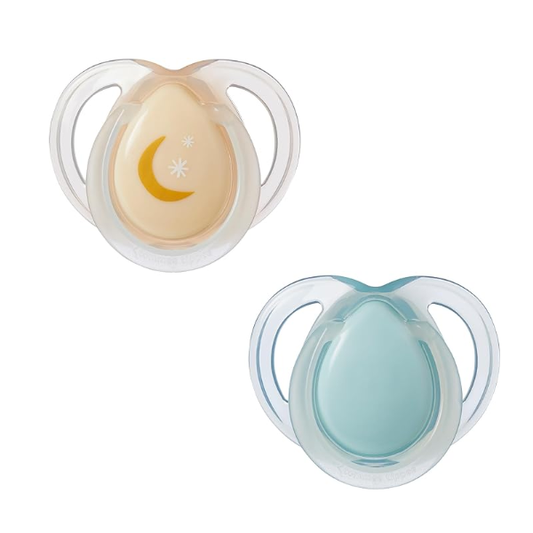 Tommee Tippee Night Time Orthodontic Soothers 0-6m  2 copë - Salmon-Veraman