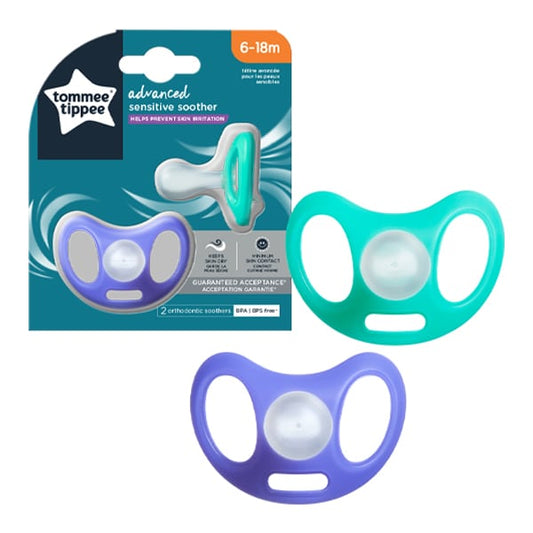 Tommee Tippee Sensitive Silicone Soother 6-18m  2 copë