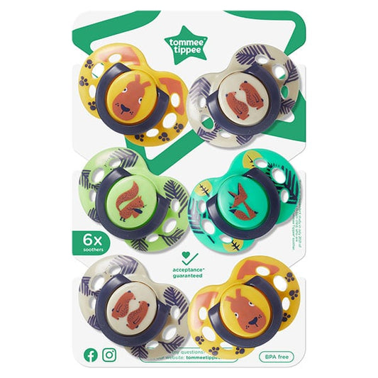 Tommee Tippee Fun Style All Girl Orthodontic Silicone Soothers 18-36m  6 copë - Dhelpra-Ariu