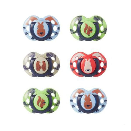 Tommee Tippee Fun Style Orthodontic Silicone Soothers 18-36m  6 copë