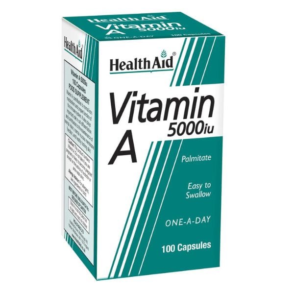 Health Aid Vitamin A 5000i.u  100 kapsula të buta