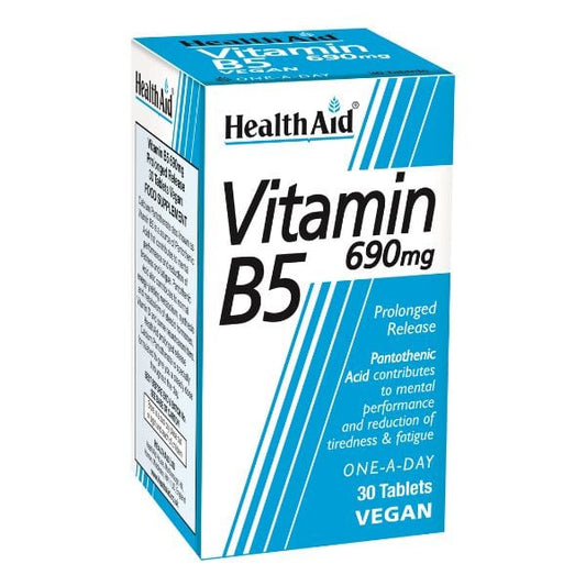 Health Aid Vitamin B5 690 mg Vegan  30 Tableta