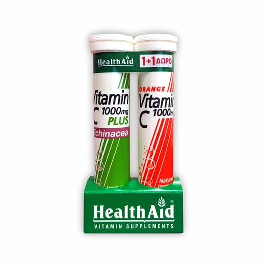 Health Aid Vitamin C 1000mg plus Echinacea, 20eff.tabs & Free Vitamin C  20 tableta efektive