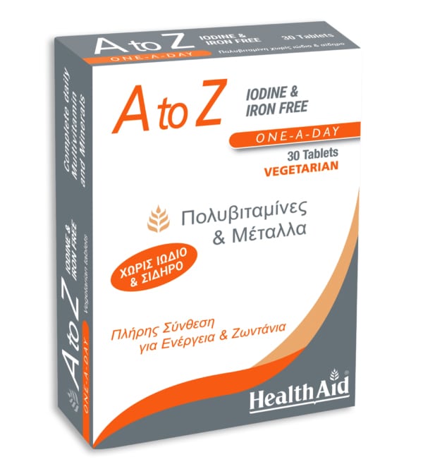 Health Aid A to Z Iodine & Iron Free  30 tableta