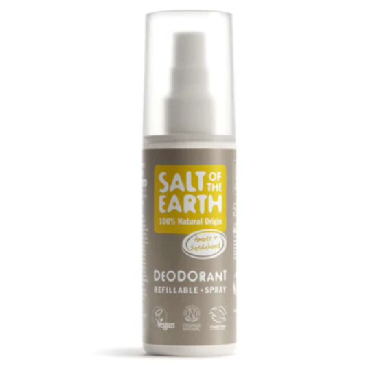 Salt of the Earth Vegan Natural Deodorant Spray Amber & Sandalwood  100 ml